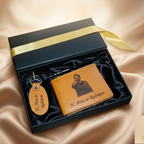Customized Leather Wallets Keychain & Pen